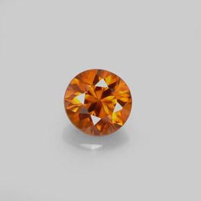 0.63 ct Orange Zircon Gemstone, Zircon Gem in Diamond-Cut Shape for Sale.