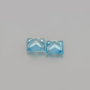 Zircon Gemstone in 4 x 4 mm (calibrated) Size for Sale, Zircon Stone in Blue Color