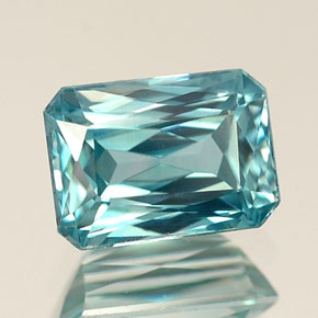 1.57 ct Blue Zircon Stone, Natural Zircon in Octagon / Scissor Cut Shape for Sale