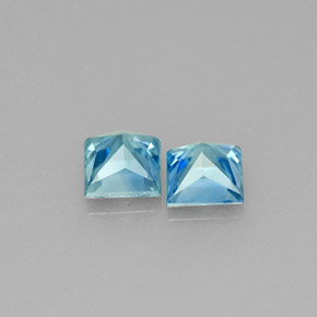 Zircon Gemstone in 3.9 x 3.8 mm Size for Sale, Zircon Stone in Blue Color