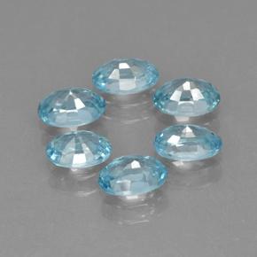 Zircon Gemstones in 6 x 3.9 mm Size for Sale, Zircon Stones in Blue Color
