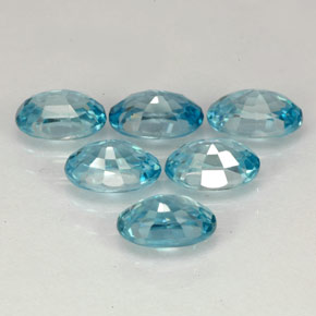 Zircon Gemstone in 6 x 4 mm (calibrated) Size for Sale, Zircon Stone in Blue Color