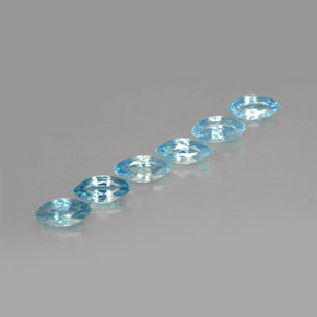 2.23 ct Blue Zircon Stone, Natural Zircon in Marquise Facet Shape for Sale