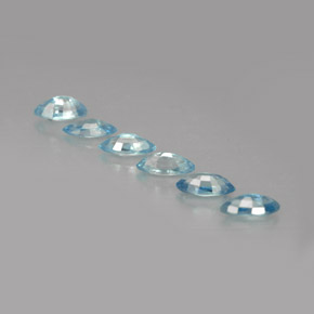 Zircon Gemstone in 6 x 3 mm (calibrated) Size for Sale, Zircon Stone in Blue Color