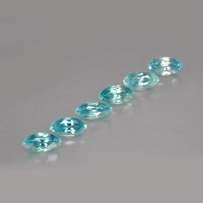 2.73 ct Blue Zircon Stone, Natural Zircon in Marquise Facet Shape for Sale