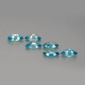 Zircon Gemstone in 6 x 3 mm (calibrated) Size for Sale, Zircon Stone in Blue Color