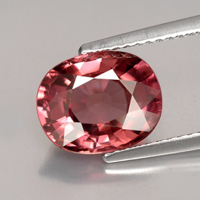 4.18 ct Pink Zircon Gemstone, Zircon Gem in Oval Facet Shape for Sale.
