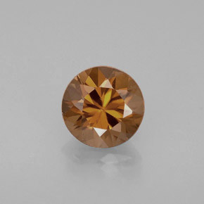0.89 ct Orange Zircon Gemstone, Zircon Gem in Diamond-Cut Shape for Sale.