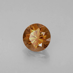 0.89 ct Orange Zircon Stone, Natural Zircon in Diamond-Cut Shape for Sale