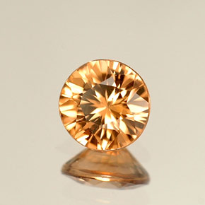0.92 ct Orange Zircon Stone, Natural Zircon in Diamond-Cut Shape for Sale