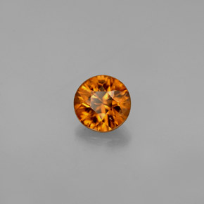 0.91 ct Orange Zircon Stone, Natural Zircon in Diamond-Cut Shape for Sale