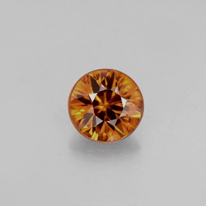 0.99 ct Orange Zircon Gemstone, Zircon Gem in Diamond-Cut Shape for Sale.