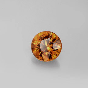 0.99 ct Orange Zircon Stone, Natural Zircon in Diamond-Cut Shape for Sale