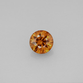 1.01 ct Orange Zircon Gemstone, Zircon Gem in Diamond-Cut Shape for Sale.