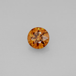 1.01 ct Orange Zircon Stone, Natural Zircon in Diamond-Cut Shape for Sale