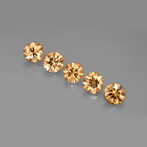 2.91 ct Orange Zircon Gemstone, Zircon Gem in Diamond-Cut Shape for Sale.