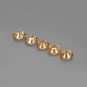 Zircon Gemstone in 4.6 mm Size for Sale, Zircon Stone in Orange Color