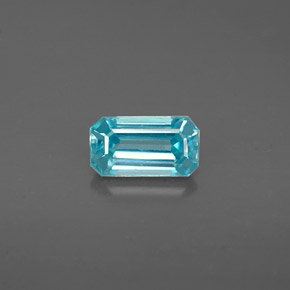 0.88 ct Blue Zircon Gemstone, Zircon Gem in Octagon Facet Shape for Sale.