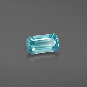 0.88 ct Blue Zircon Stone, Natural Zircon in Octagon Facet Shape for Sale