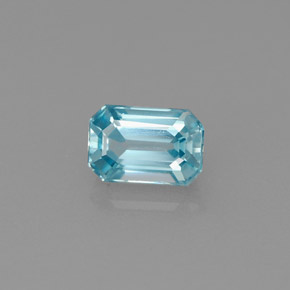 1.11 ct Blue Zircon Stone, Natural Zircon in Octagon Facet Shape for Sale
