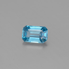 0.78 ct Blue Zircon Gemstone, Zircon Gem in Octagon Facet Shape for Sale.