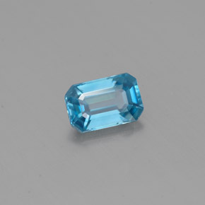 0.78 ct Blue Zircon Stone, Natural Zircon in Octagon Facet Shape for Sale