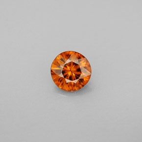 0.80 ct Orange Zircon Gemstone, Zircon Gem in Diamond-Cut Shape for Sale.