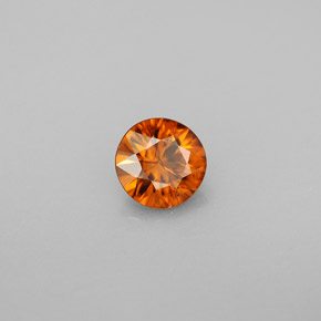 0.80 ct Orange Zircon Stone, Natural Zircon in Diamond-Cut Shape for Sale