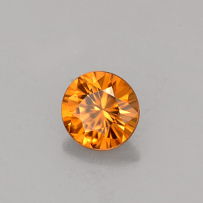 0.80 ct Orange Zircon Stone, Natural Zircon in Diamond-Cut Shape for Sale