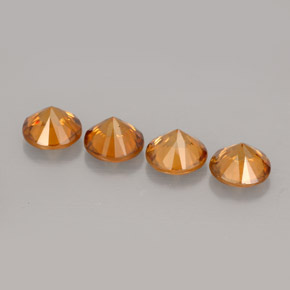 Zircon Gemstone in 5.6 mm Size for Sale, Zircon Stone in Orange Color