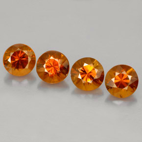 4.16 ct Orange Zircon Gemstone, Zircon Gem in Diamond-Cut Shape for Sale.