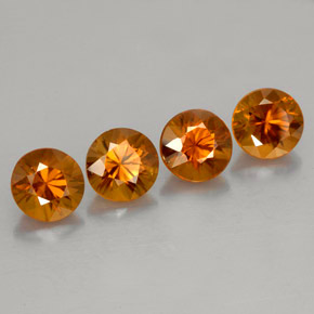 4.16 ct Orange Zircon Stone, Natural Zircon in Diamond-Cut Shape for Sale