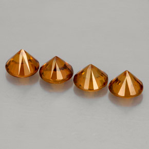 Zircon Gemstone in 5.5 mm Size for Sale, Zircon Stone in Orange Color