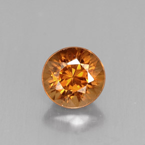 1.04 ct Orange Zircon Gemstone, Zircon Gem in Diamond-Cut Shape for Sale.