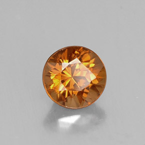1.04 ct Orange Zircon Stone, Natural Zircon in Diamond-Cut Shape for Sale