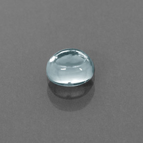 0.85 ct Blue Zircon Gemstone, Zircon Gem in Oval Cabochon Shape for Sale.