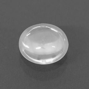 1.48 ct White Zircon Gemstone, Zircon Gem in Round Cabochon Shape for Sale.