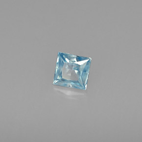0.47 ct Blue Zircon Stone, Natural Zircon in Princess-Cut Shape for Sale