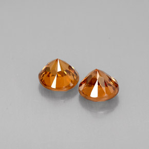 Zircon Gemstone in 5.3 mm Size for Sale, Zircon Stone in Orange Color