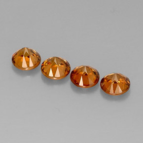Zircon Gemstone in 5.6 mm Size for Sale, Zircon Stone in Orange Color