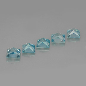 Zircon Gemstone in 4 x 4 mm (calibrated) Size for Sale, Zircon Stone in Blue Color