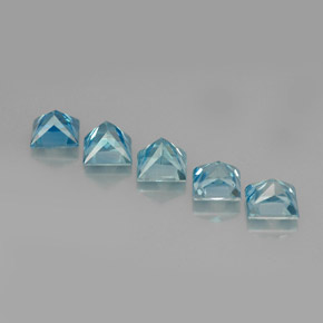 Zircon Gemstone in 4 x 4 mm (calibrated) Size for Sale, Zircon Stone in Blue Color