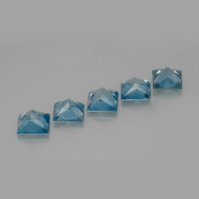 Zircon Gemstone in 4.3 x 4.1 mm Size for Sale, Zircon Stone in Blue Color