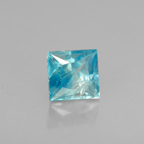 0.69 ct Blue Zircon Stone, Natural Zircon in Princess-Cut Shape for Sale