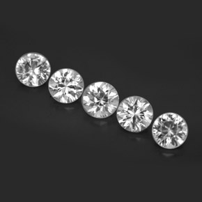 3.70 ct White Zircon Gemstone, Zircon Gem in Diamond-Cut Shape for Sale.