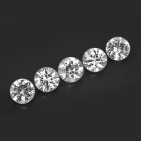 3.70 ct White Zircon Stone, Natural Zircon in Diamond-Cut Shape for Sale