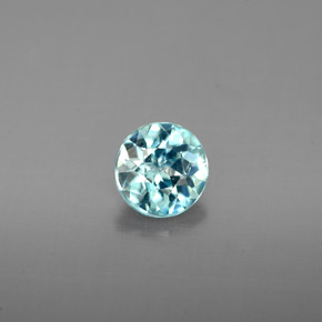 0.97 ct Blue Zircon Gemstone, Zircon Gem in Diamond-Cut Shape for Sale.