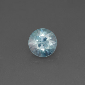 1.02 ct Blue Zircon Gemstone, Zircon Gem in Diamond-Cut Shape for Sale.