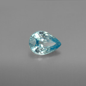 1.49 ct Blue Zircon Stone, Natural Zircon in Pear Facet Shape for Sale