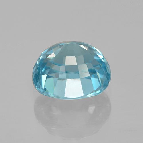 Zircon Gemstone in 8.6 x 7.7 mm Size for Sale, Zircon Stone in Bright Greenish Blue Color